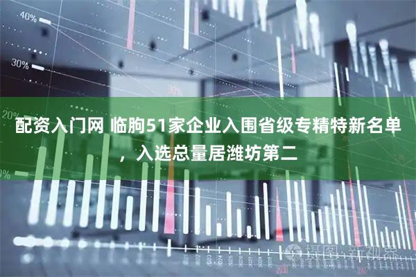 配资入门网 临朐51家企业入围省级专精特新名单，入选总量居潍坊第二